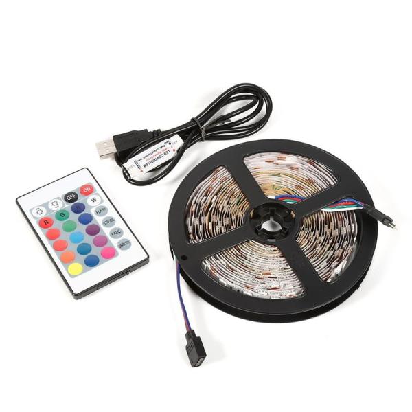 USB LEDストリップライト 5V RGB 5050 5メートル 高輝度テープライト 防水/非防水...