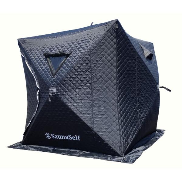 SaunaSelf ソロ サウナテント 1人用小型サウナテント 内寸最大180×180×165cm ...