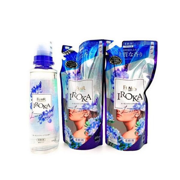 アソート花王 柔軟剤 フレアフレグランス IROKA ルーセントフリージアの香り 本体570ml +...