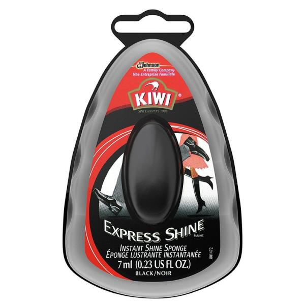 Kiwi Express シューシャインスポンジ 0.1液量オンス ブラック 3個パック