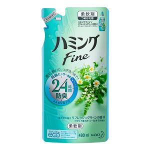 ハミングFine 柔軟剤 リフレッシュグリーンの香り つめかえ用 480ml｜kirakira-cyura-shop2