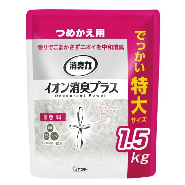 消臭力 クリアビーズ イオン消臭プラス 消臭剤 部屋 特大 つめかえ 無香料 1500g ×10 セ...