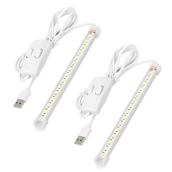 LED バーライト USBライト 高輝度led蛍光灯 USB 棚下ライト 20％明るくする、 三つ光...