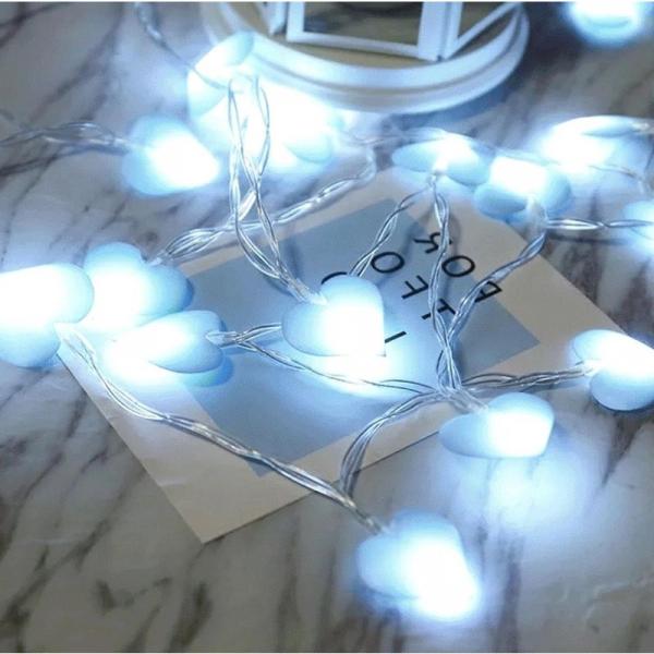 イルミネーション ハート型 LED ストリングライト クリスマス 結婚式 電飾 飾り 屋内用 電池式...