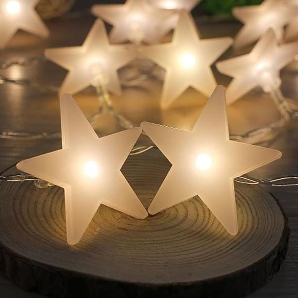 星形30LEDライト パーティーの電池式装飾ライト 4.5メートル 屋外屋内にも適用 クリスマススト...