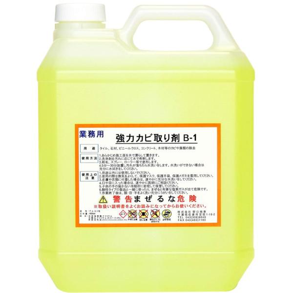 野口商事 強力カビ取り剤 B-1 業務用 超強力詰め替えタイプ4000ml 風呂 浴室 頑固な黒カビ...