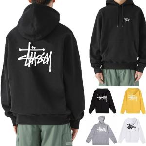ステューシー STUSSY パーカー トップス フード付き 秋冬 スウェット パーカー プルオーバー 長袖 ファッション 男女兼用 ベーシックロゴ スウェット