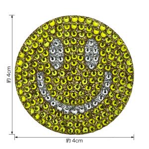 シールタイプ キラキラ チェコストーン ワッペン スマイル ニコちゃん にこちゃん ピンク サイズs Smile Small Pink キラキラハウス 通販 Yahoo ショッピング