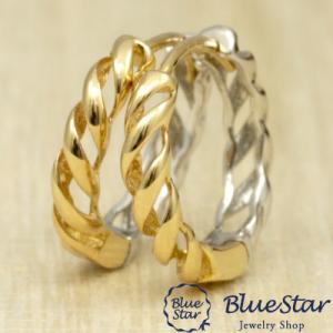 中折れピアス すかしデザインがおしゃれなフープピアス K18コンビ www