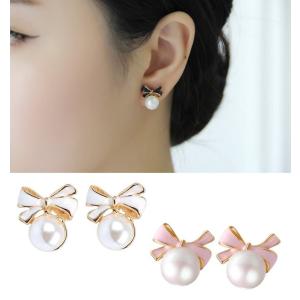 ピアス イヤリング スワロフスキー リボン キューブ ブルー グリーン