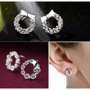 ピアス スワロフスキー スワン 白鳥 上品 きらきら swarovski プラチナ