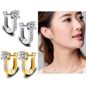 アメリカンピアス ロングピアス スワロフスキー ハート 青 サファイア