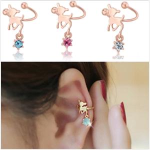 ノンホールピアス イヤーカフ イヤークリップ CZダイヤモンド きらきら