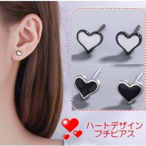 ピアス クローバー ラインストーン エナメル加工 ゴールド シルバー