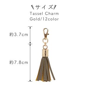 【Sale!】タッセル 革 金具ゴールド チャ...の詳細画像2