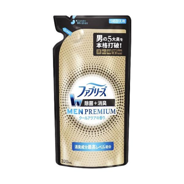 ファブリーズ W除菌+消臭スプレー 布用 MEN PREMIUM クールアクア 詰め替え 320ml...