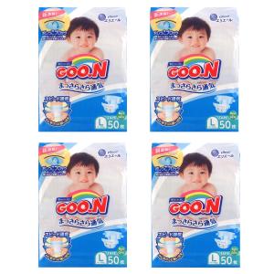 売り切れました] ○4個セット(計200枚) グーン おむつ テープ L（9 