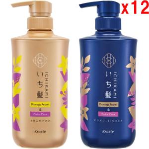 ●12セット いち髪 ダメージリペア & カラーケア ポンプ セット シャンプー 480ml コンディショナー 480g