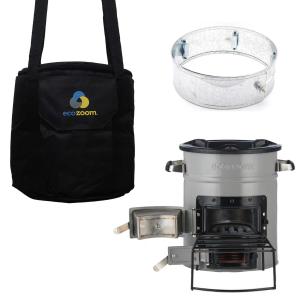 EcozoomVersa ロケットストーブ エコズーム・ グレー&パワーリング キャリーバッグお徳用3点セット