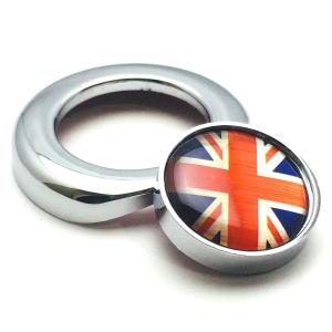 スカイベル (SKYBELL) エンジン スタート ボタン カバー メッキ BMW MINI アクセサリー (ユニオンジャック)