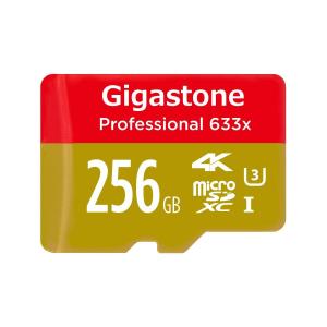 Gigastone Micro SD Card 256GB マイクロSDカード 256 GB UHS-I U3 Class 10 MicroSDXC SDXC Memory Card with MicroSD SD Adapter High Speed 4K Ultra HD Vide