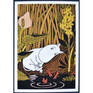 □NEW ポストカード ムーミン 雪 木 ムーミンハウス レア 海外輸入