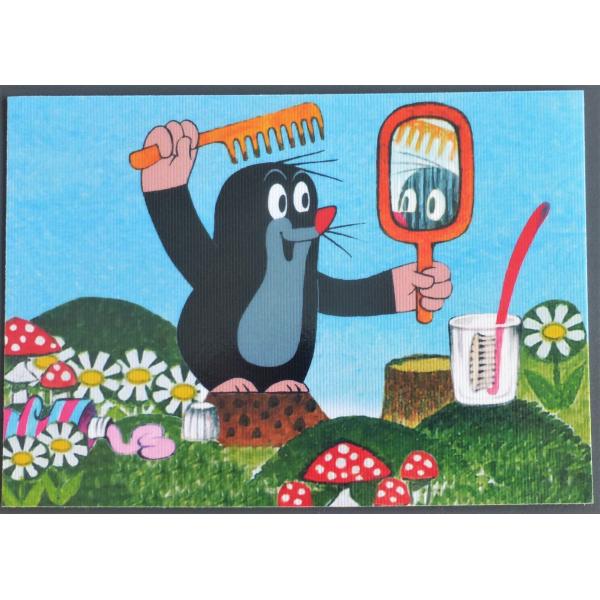 ■ポストカード　もぐらくん　くし　手鏡　歯ブラシ　90215　海外輸入　レア　