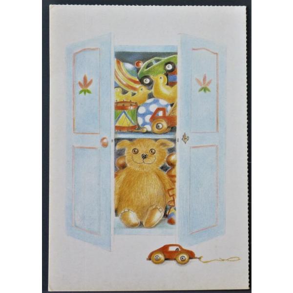 ■ポストカード　ルビーシリーズ　ルビィシリーズ　おもちゃの収納棚　テディベア　クマ　海外輸入　レア　...