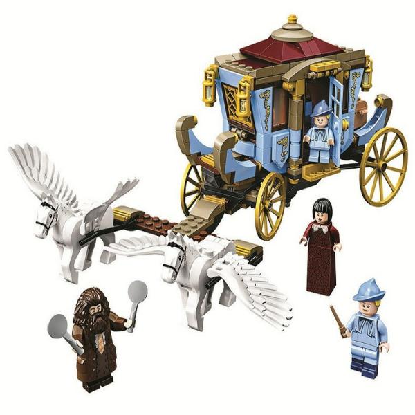 レゴ(LEGO) 互換 ハリー・ポッター ボーバトン校の馬車 ホグワーツへの到着 ブロック 知育 お...