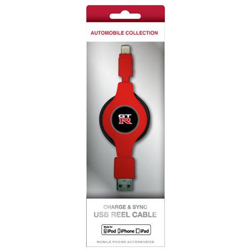 NISSAN 公式ライセンス品 GT-R CHARGE &amp; SYNC USB REEL CABLE ...