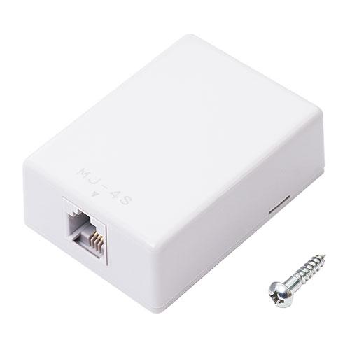 【5個セット】 ミヨシ 回線ローゼット 6極4芯 増設用 グレー DA-R40/GYX5
