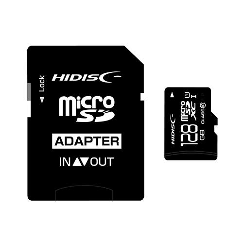 HIDISC microSDHCカード 128GB CLASS10 UHS-1対応 SD変換アダプタ...