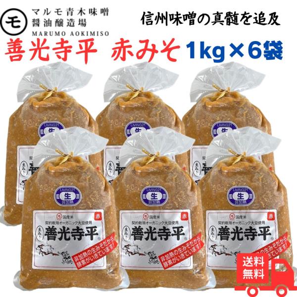 マルモ青木 信州名産 善光寺平 赤 1kg 1ケース(6個入)