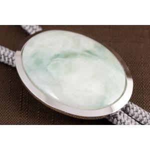 ループタイ フレーム付き 糸魚川産翡翠