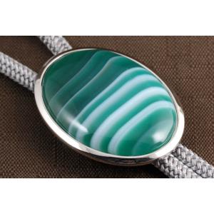 ループタイ フレーム付き 縞クリソ