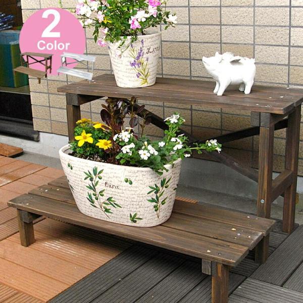 ツーウェイ フラワースタンド 2段 フラワー スタンド フラワースタンド ガーデン ガーデニング ツ...