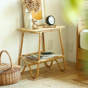 ラタン ガラステーブル かご付き キャスター付 籠　古家具 楽天市場】アジアン家具 サイドテーブル キャスター付き カゴメ