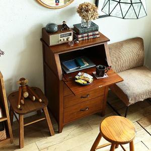 ライティング ビューロー オーク 完成品 木製 レトロ デスク 机 414B