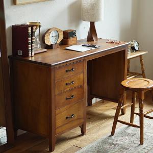 デスク 木製 机 おしゃれ アンティーク 幅112 奥行45 レトロ