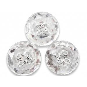 キラリ手芸部 No.3757ビジュー ボタン 手芸用 ソーオン ストーン（アクリル）_クリスタル1.9×1.9cm_3個入り