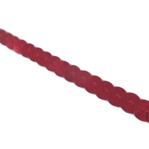 キラリ手芸部 No.386スパンコールテープ 手芸用(赤色：レッド)_幅0.6cm×長さ3ｍ巻き