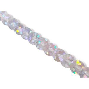 キラリ手芸部 No.730ラメ有りスパンコールテープ(銀色：シルバー)_幅0.6cm×長さ3ｍ巻き