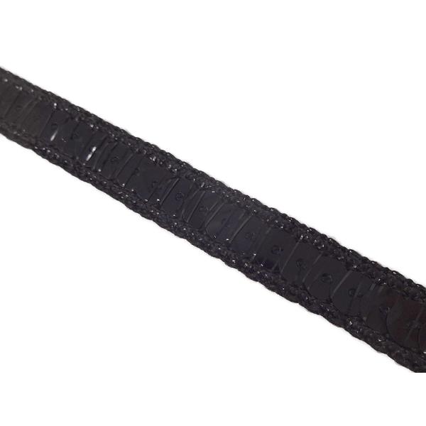 キラリ手芸部 No.978_スパンコールブレード_黒色（ブラック）幅1.2cm×長さ3ｍ巻き シーク...