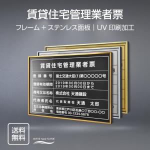 賃貸住宅管理業者登録票 看板  W520×H370mm 許可票 看板 宅建業者票 不動産看板 各種業者不動産看板 l0736-pdzz｜kirastarstore