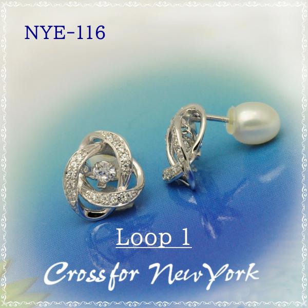 NYE-116  Loop1 ピアス【クロスフォーニューヨーク】正規品　　揺れるピアス　ダンシングス...