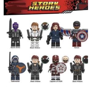 スーパーヒーローズ　ブラックウィドウ　4体含　ミニフィグ　8体セット　レゴ互換　アメコミ