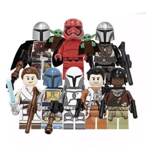スターウォーズ　レイ　ポーダメロン　ジャンゴフェット　ドラバタン　マンダロリアン　他　ミニフィグ　8体セット　レゴ互換　