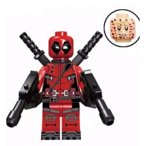 デッドプール   素顔付き　銃&剣付属　ミニフィグ