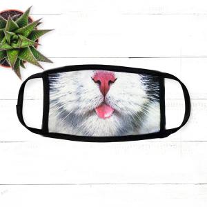 猫柄 マスク ブラックゴム縁取りデザイン 洗え...の詳細画像2