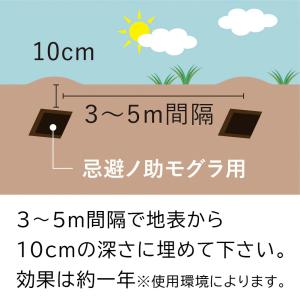 モグラ忌避剤 5個入 日本製 モグラ退治 モグ...の詳細画像3
